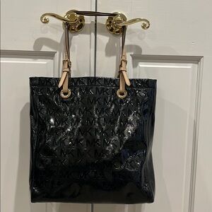 Michael Kors Patent Black Tote Bag
